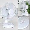 Ventilateur de table Sopot Chrome, Blanc