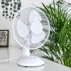 Ventilateur de table Sopot Chrome, Blanc