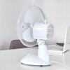 Ventilateur de table Sopot Chrome, Blanc