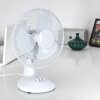 Ventilateur de table Sopot Chrome, Blanc