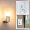 Applique murale carrée Acier inoxydable, Blanc, 1 lumière