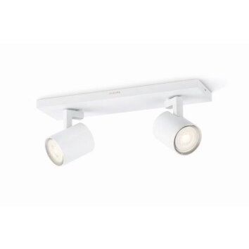 Plafonnier Philips Runner LED Blanc, 2 lumières