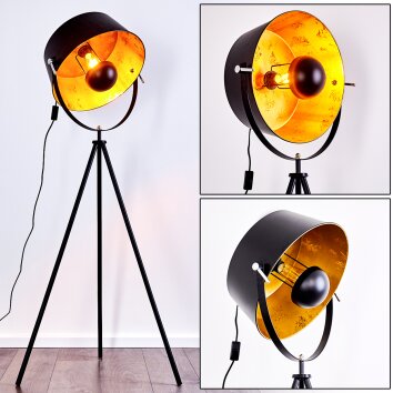 Lampadaire Jupiter Noir doré, 1 lumière