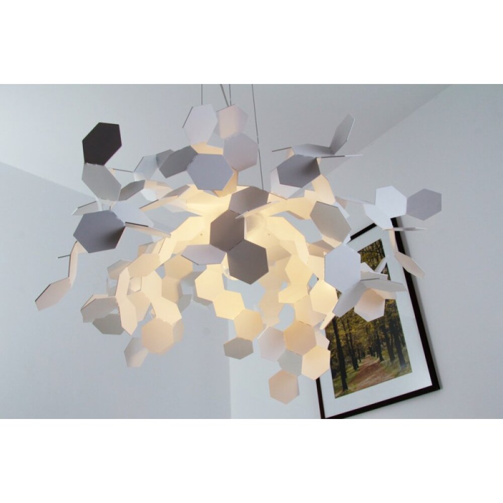 Suspension Zavaluce Andromeda Blanc, 1 lumière main product photo
