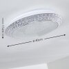 Plafonnier Litto LED Blanc, 1 lumière, Télécommandes
