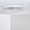 Plafonnier Litto LED Blanc, 1 lumière, Télécommandes