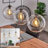 Suspension Minhe Argent Oxydé, 3 lumières