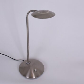 Lampe à poser Steinhauer Zenith LED Acier inoxydable, 1 lumière