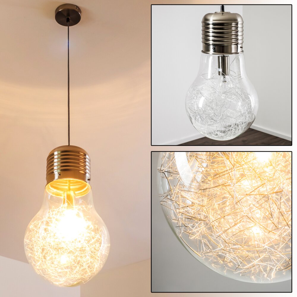 Suspension Hova Nickel mat, 1 lumière main product photo