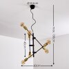 Suspension Coppet Noir doré, 6 lumières