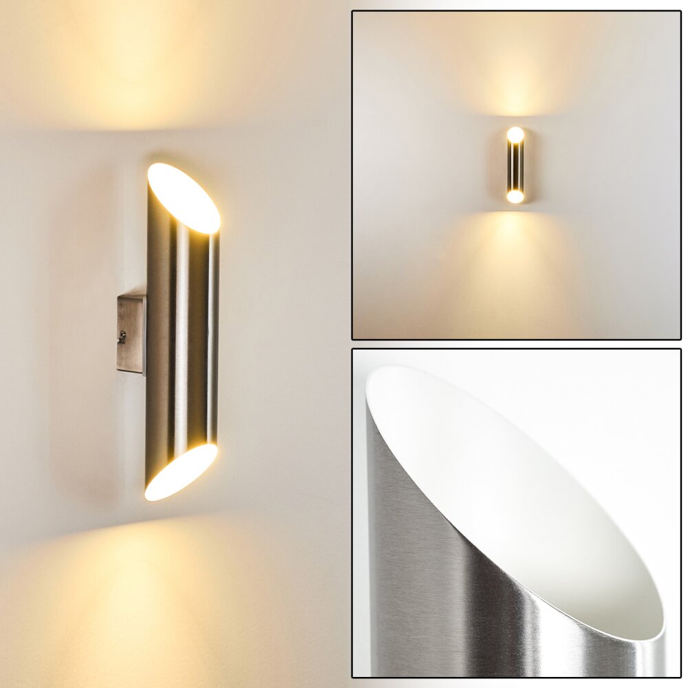 Applique murale d'extérieur Saulcy LED Acier inoxydable, 2 lumières main product photo