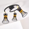 Plafonnier Ayen Noir doré, 3 lumières