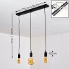 Suspension Hallabro Noir, 3 lumières