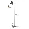 Lampadaire Dwingeloo Anthracite, 1 lumière