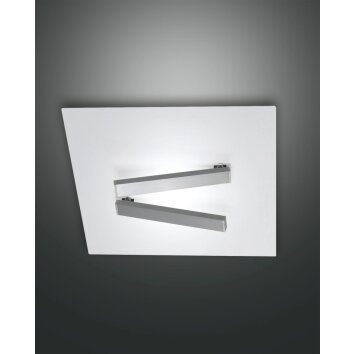 Plafonnier Fabas Luce Agia LED Blanc, 1 lumière