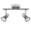 Spot de plafond Brilliant Jupp LED Chrome, Noir, 2 lumières