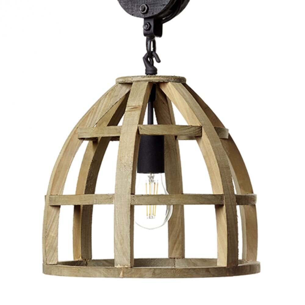 Plafonnier chambre à coucher lampe boule, treillis métallique bois