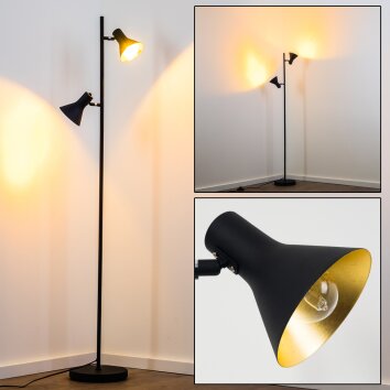 Lampadaire Mavas Noir, 2 lumières