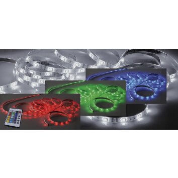 Bandes LED Paul Neuhaus TEANIA Multicolore, 1 lumière, Télécommandes, Changeur de couleurs