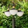 Lampadaire d'extérieur Theux Or, Noir, 3 lumières