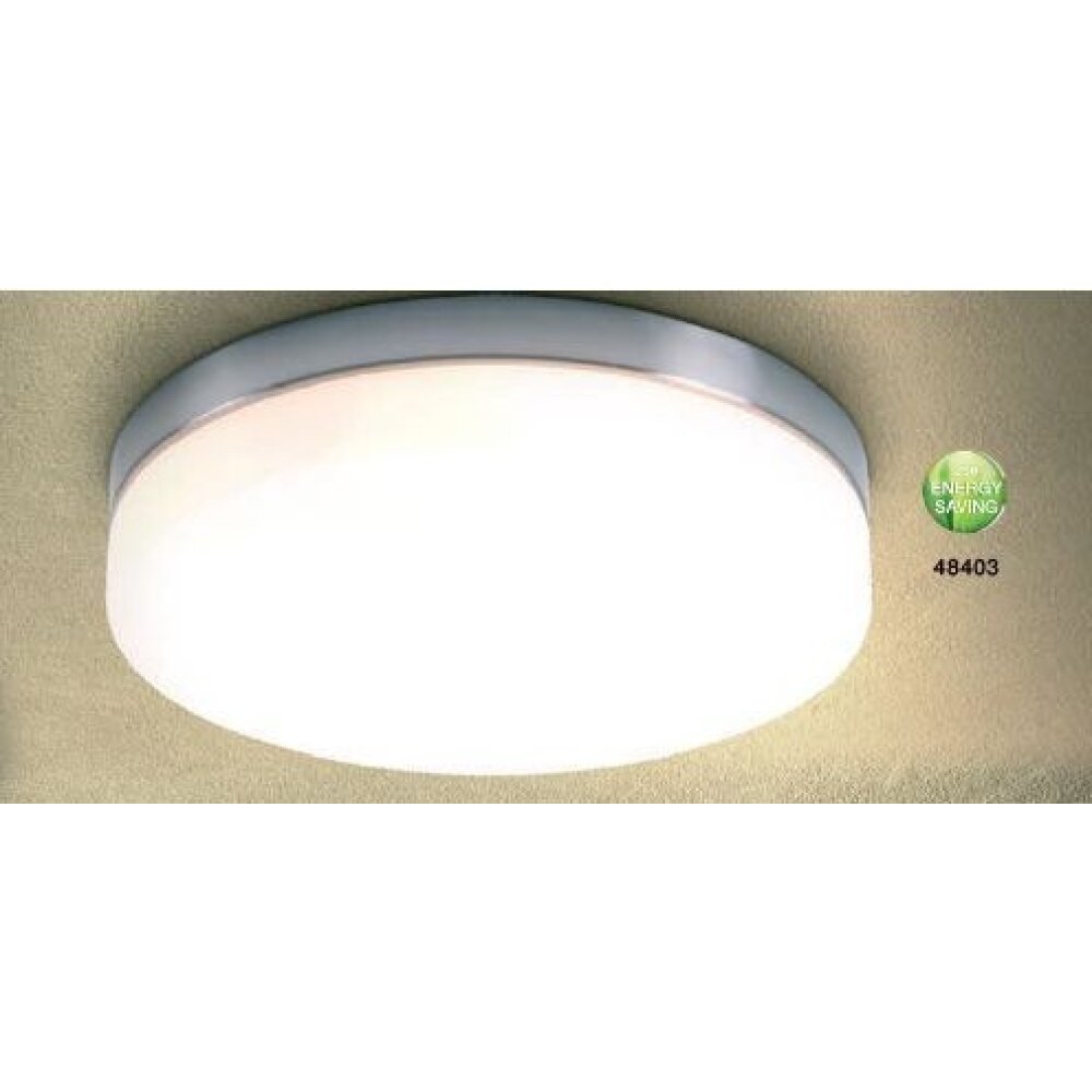 Plafonnier Globo OPAL Acier inoxydable, Nickel mat, Blanc, 3 lumières main product photo