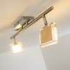 Plafonnier Kiruna LED Chrome, Nickel mat, 2 lumières