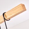 Suspension Barbengo Bois clair, Noir, 9 lumières