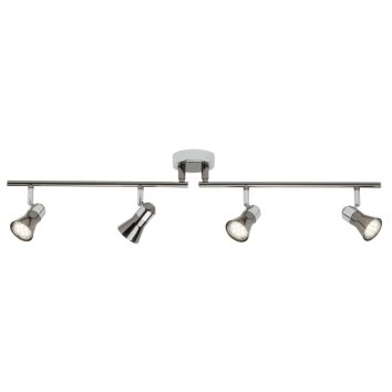 Spot de plafond Brilliant Jupp LED Chrome, Noir, 4 lumières