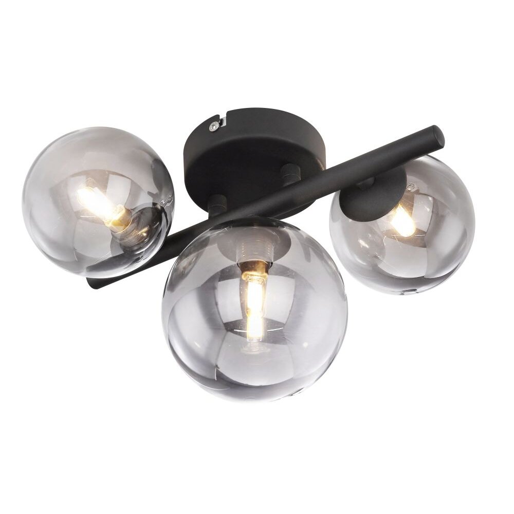 Plafonnier Globo DREADO LED Fumé, 3 lumières main product photo