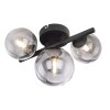 Plafonnier Globo DREADO LED Fumé, 3 lumières