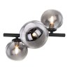 Plafonnier Globo DREADO LED Noir, 3 lumières