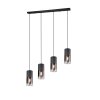 Suspension Trio Leuchten ROBIN Noir, 4 lumières