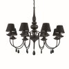 Lustre Ideal Lux BLANCHE Noir, 8 lumières