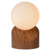 Lampe de table Lucide LEN Bois foncé, 1 lumière Lampe de table Lucide LEN Bois foncé, 1 lumière
