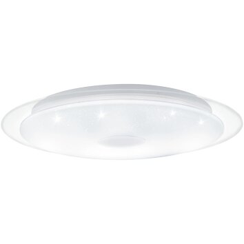 Plafonnier EGLO LANCIANO LED Transparent, Blanc, 1 lumière, Télécommandes