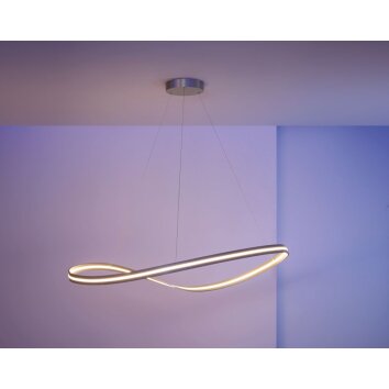 Suspension Escale Infinity LED Nickel mat, 1 lumière