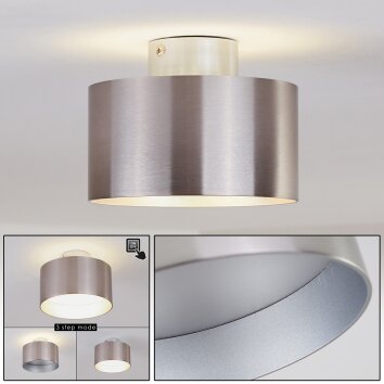 Plafonnier Baraboo LED Nickel mat, 2 lumières