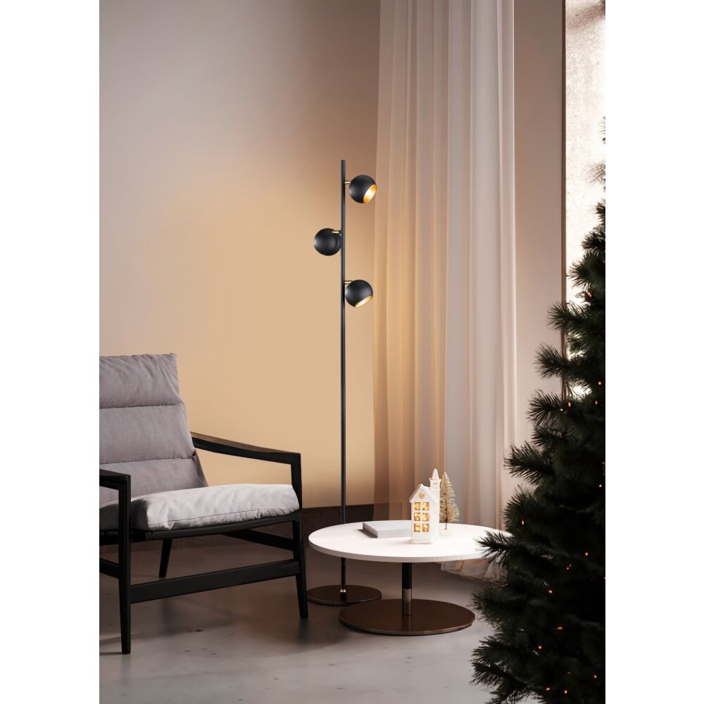 Lampadaire Trio DAKOTA Noir, 3 lumières main product photo