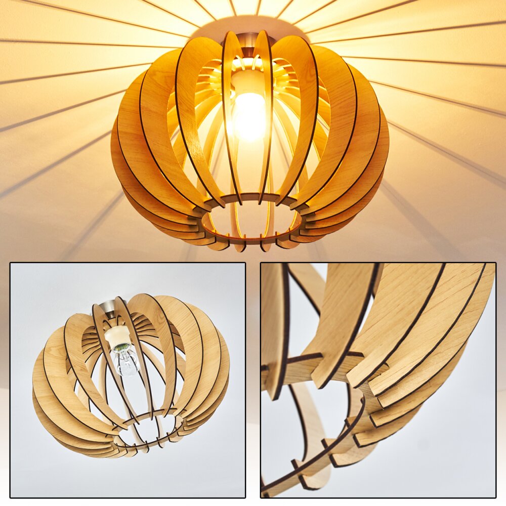 Plafonnier Valkom Bois clair, 1 lumière main product photo