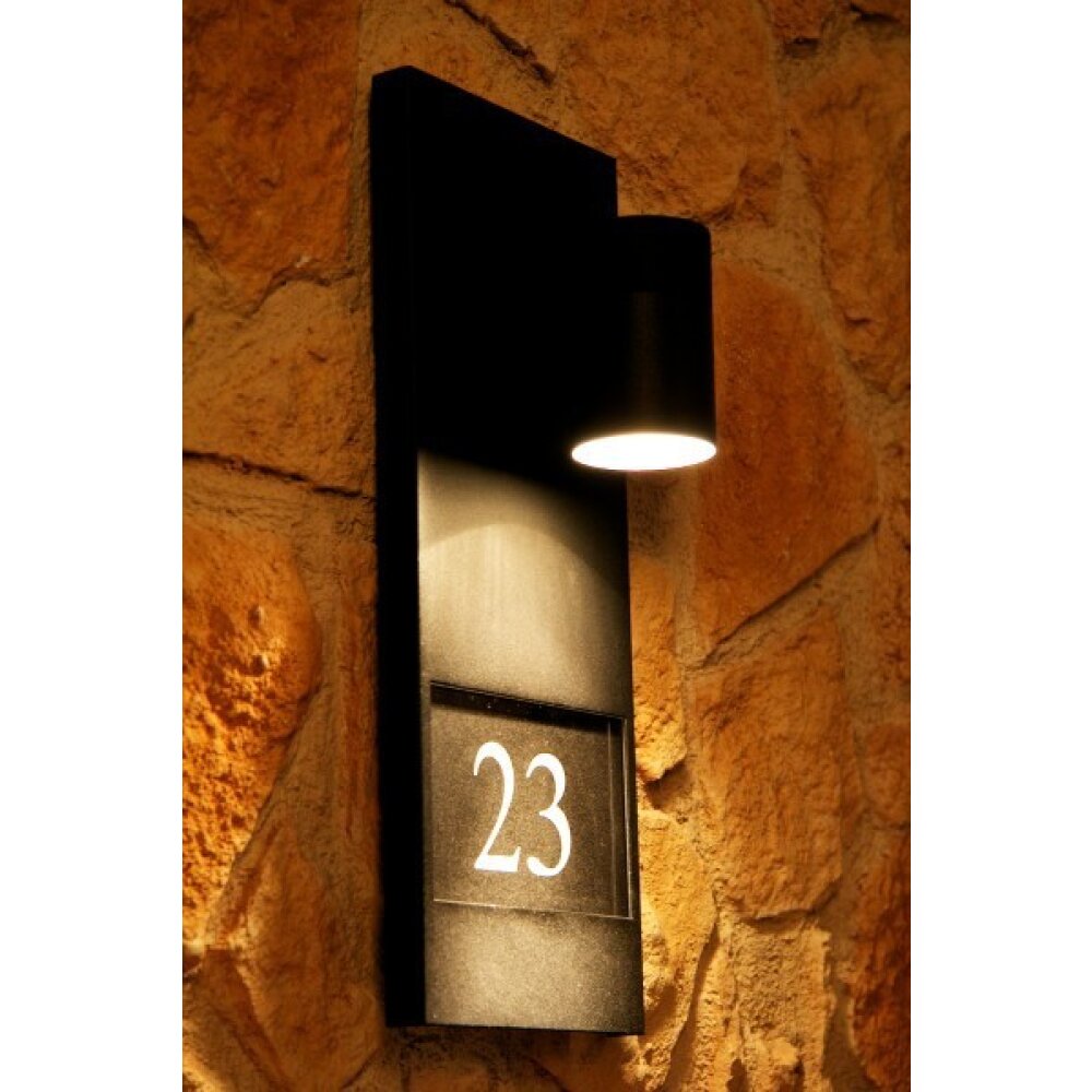 Numéro d'adresse éclairé Konstsmide MODENA Noir, 1 lumière main product photo
