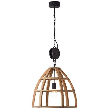 Suspension Brilliant Matrix Wood Noir, 1 lumière