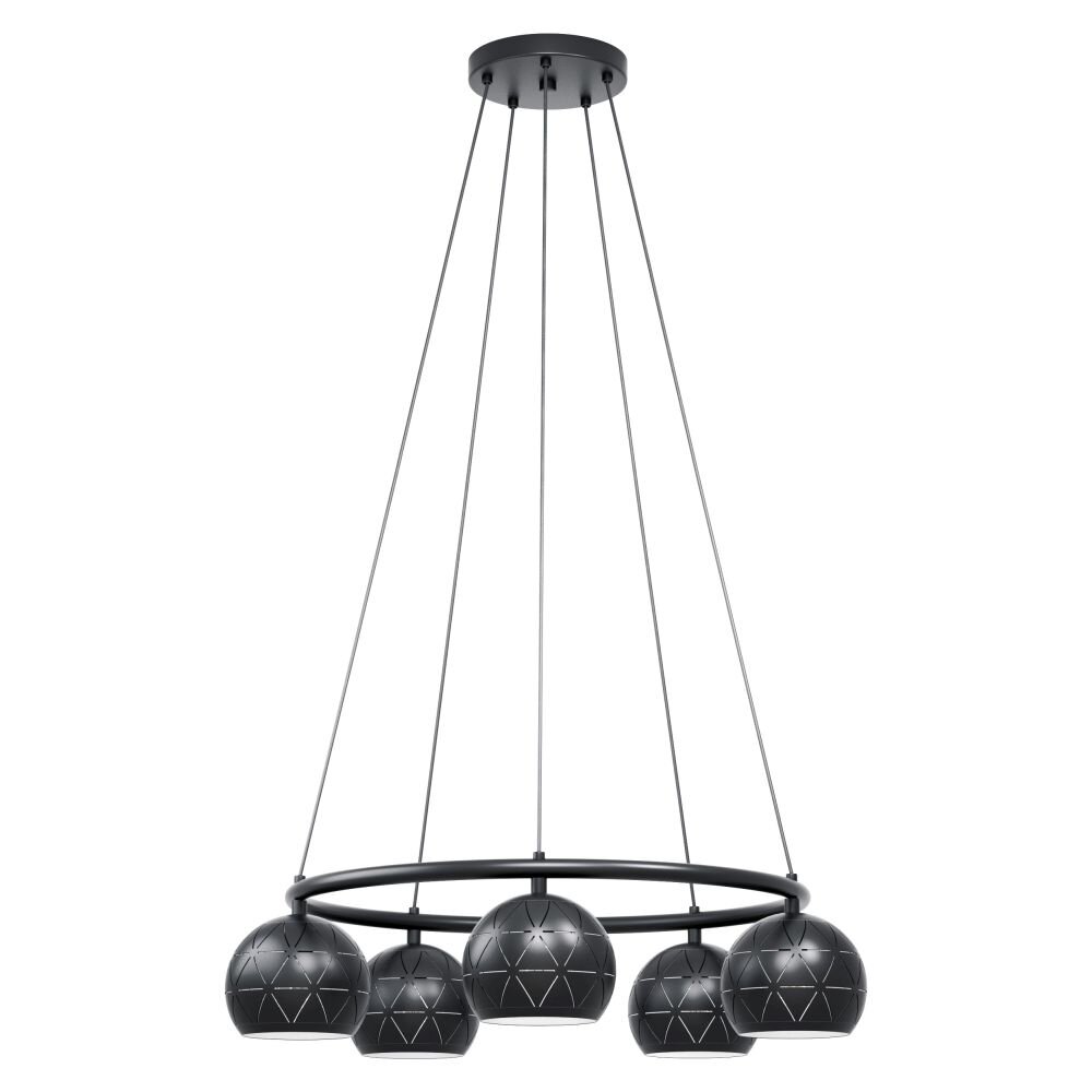 Suspension EGLO CANTALLOPS Noir, 5 lumières main product photo