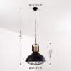 Suspension Onsala Bois foncé, Noir, 1 lumière