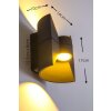 Applique extérieure San Jose LED Anthracite, 2 lumières