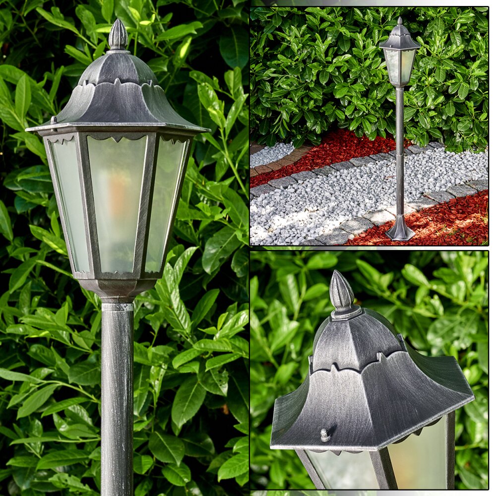 Lampadaire extérieur Lignac Noir, Argenté, 1 lumière main product photo