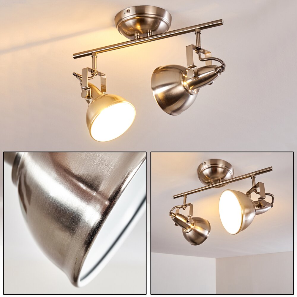 Plafonnier Tina Nickel mat, 2 lumières main product photo