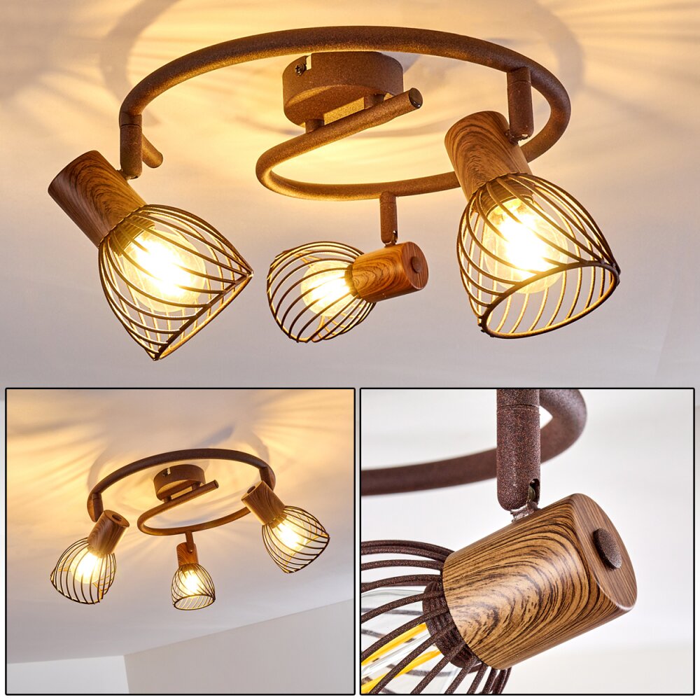 Plafonnier Arjen Rouille, 3 lumières main product photo