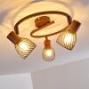 Plafonnier Arjen Rouille, 3 lumières