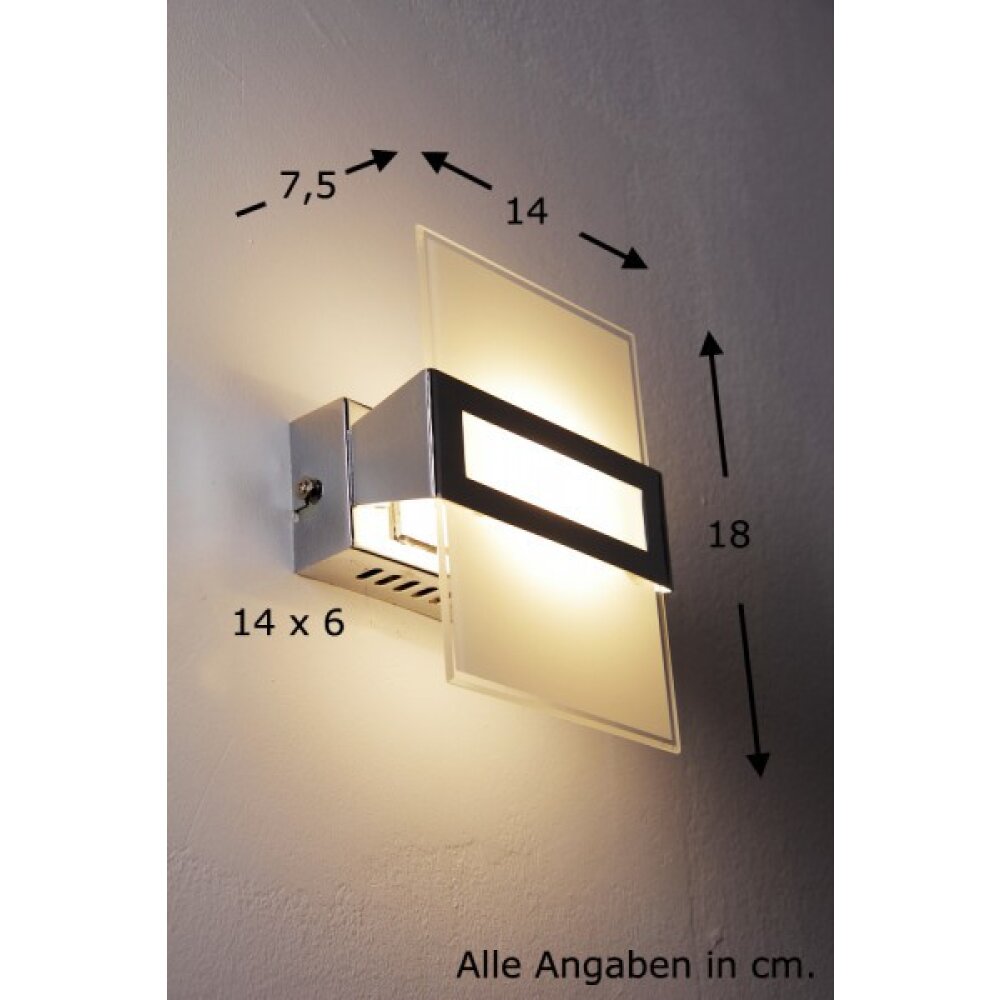 Applique murale Honsel Luz LED Chrome, 1 lumière main product photo
