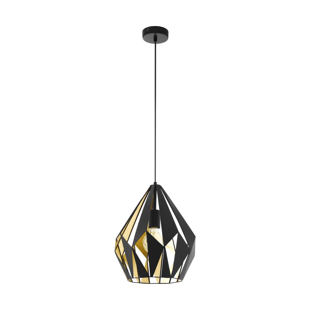 Suspension Eglo CARLTON Or, Noir, 1 lumière main product photo
